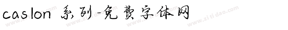caslon 系列字体转换